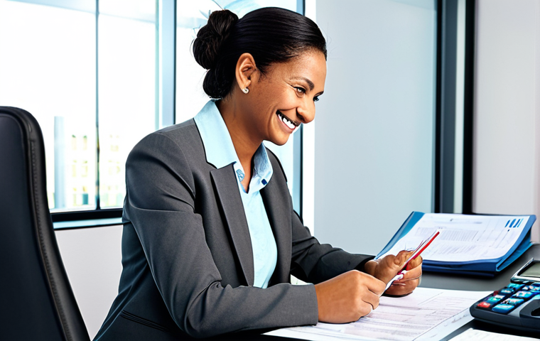 부동산 세금 신고 방법 - Tax Professional Consultation**

A friendly tax advisor wearing professional attire assisting a woma...