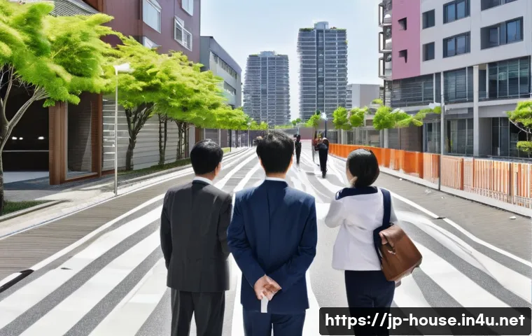 공공재건축 장점 - **Prompt: "A vibrant, safe, and modern urban landscape in Japan, designed for disaster resilience. I...